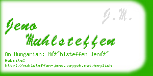 jeno muhlsteffen business card